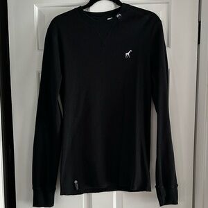 LRG Black Long Sleeve Tee with White Logo
